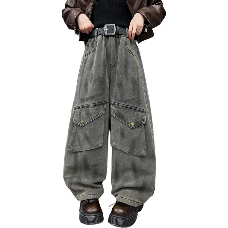 Джинсы детские весна-осень Disney, No Fleece-Lined Distressed Pants+Belt