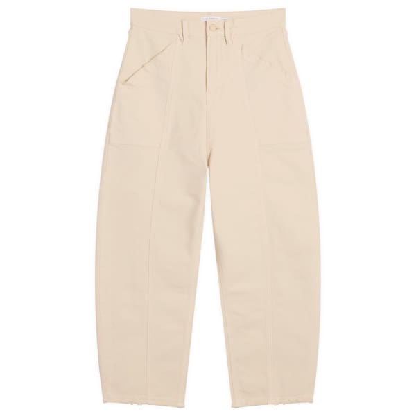 

Укороченные брюки-бочки Good American, цвет canvas