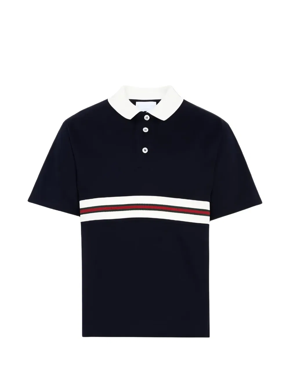 Поло с полосатым рисунком Gucci Kids, синий
