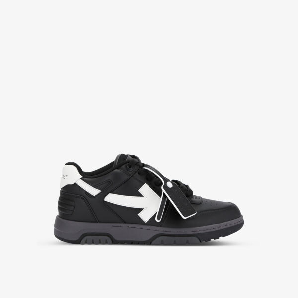 

Кожаные низкие кеды out of office с вышитым логотипом Off-White, черный