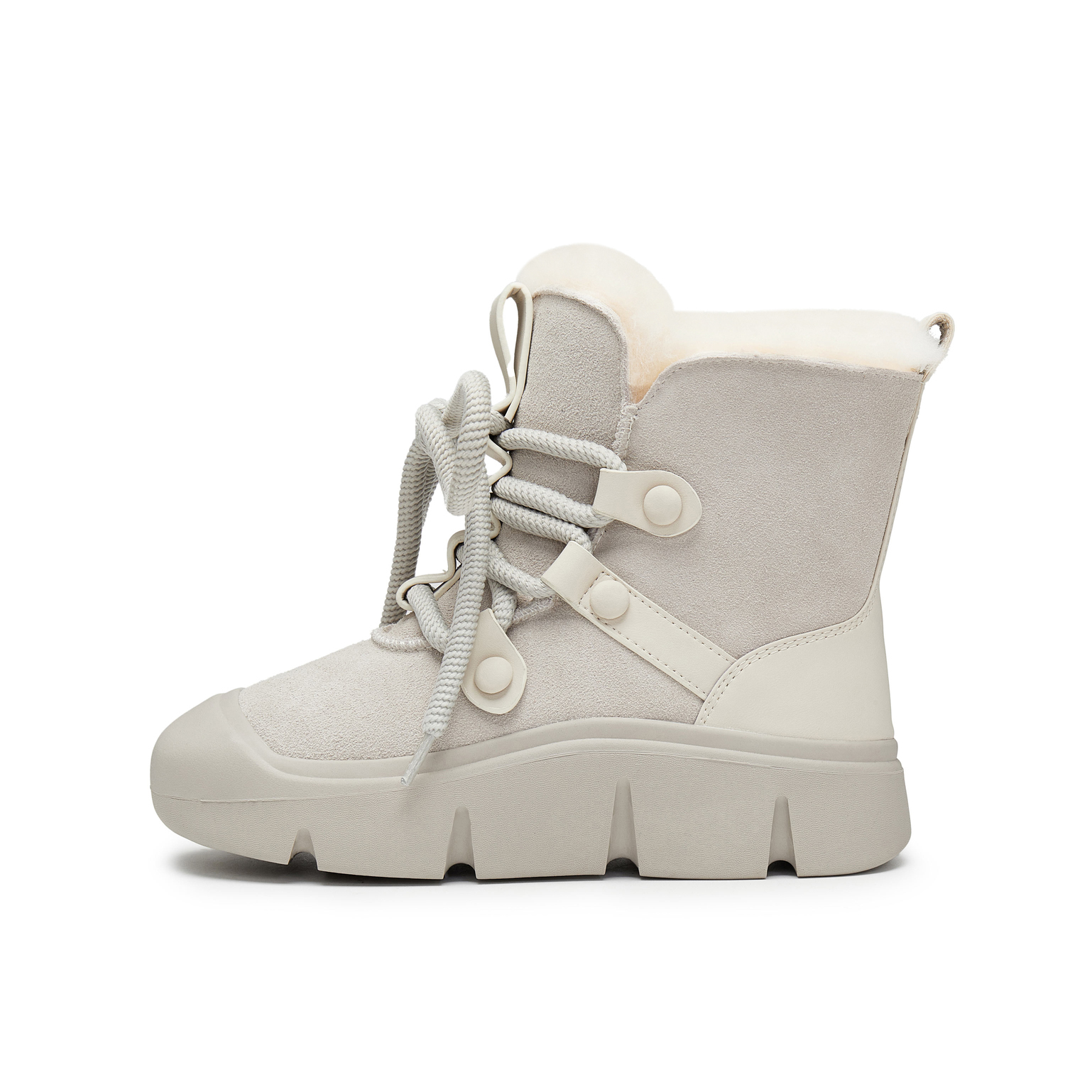 Joypeace Женские короткие зимние сапоги светло-серые, цвет Light Gray
