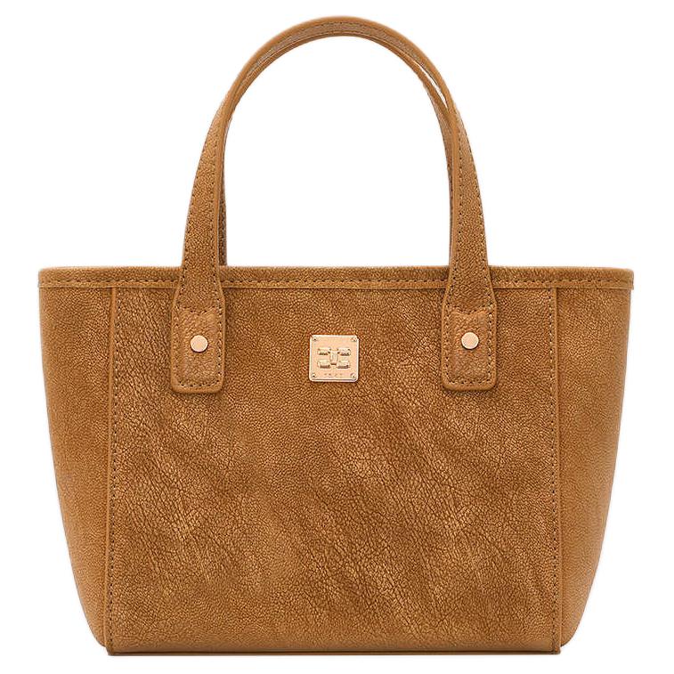 

ELLE Сумка-шоппер из искусственной кожи, средняя, унисекс, Ebony Brown/Warm Camel Brown