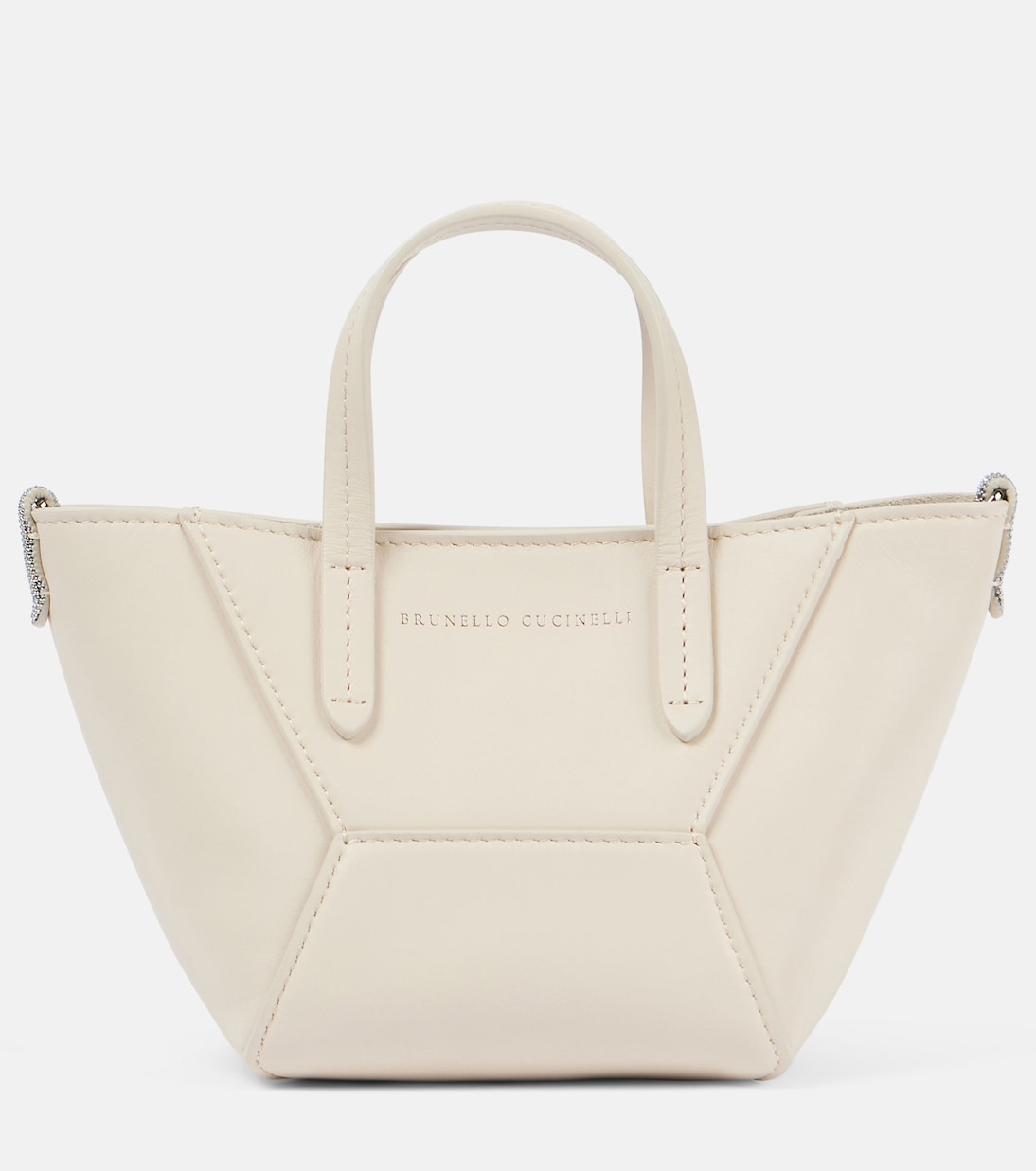 

BC Duo Mini кожаная сумка-тоут Brunello Cucinelli, Avorio