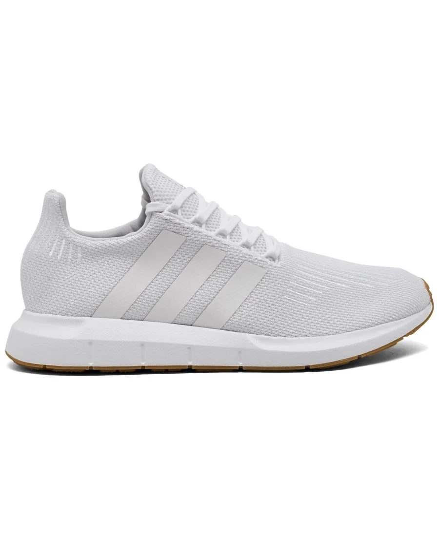 Мужские повседневные кроссовки Swift Run 1.0 от Finish Line Adidas, белый, gum — фото 3