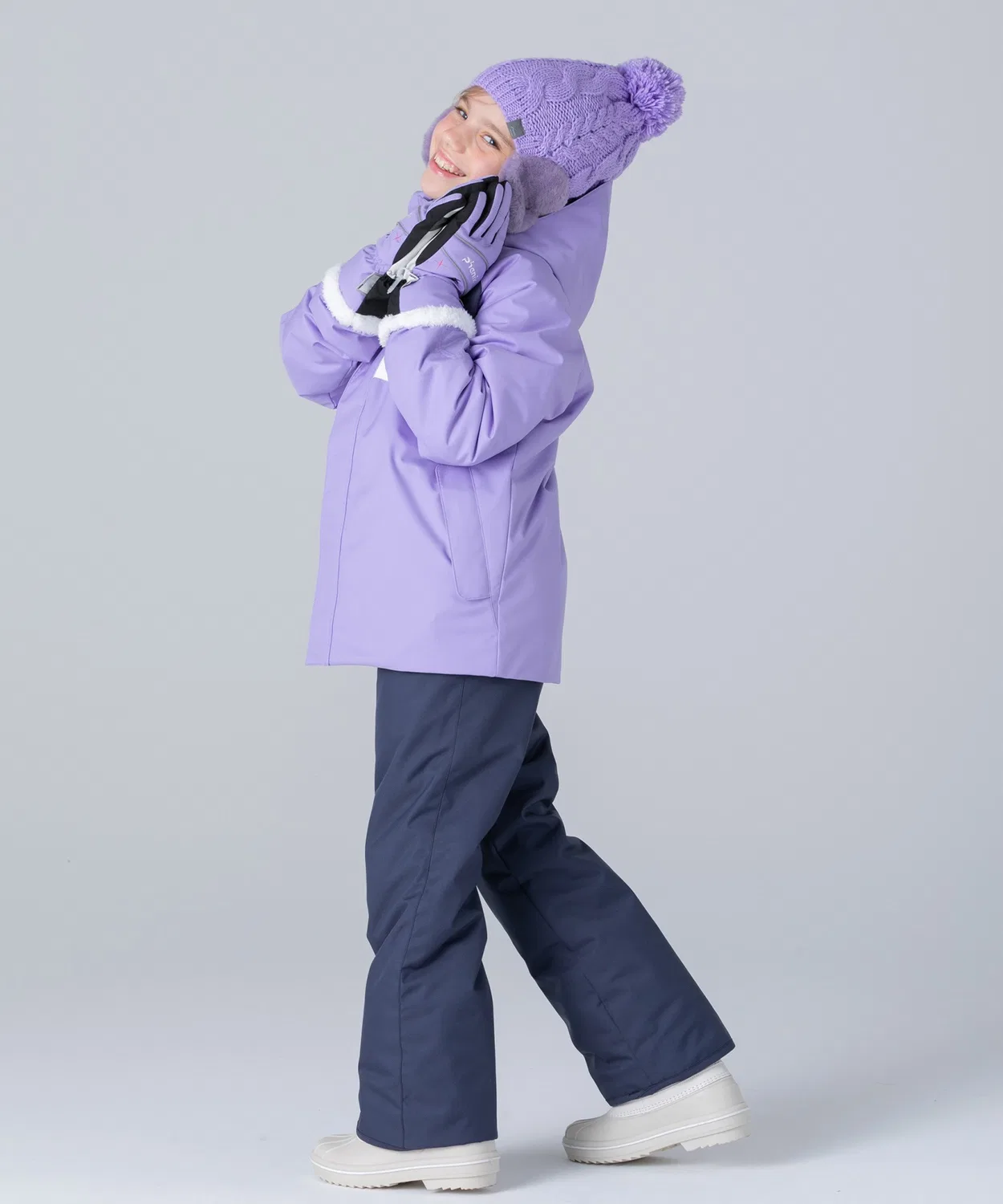 Костюм для сноуборда детский phenix Round Flap Two-piece, фиолетовый — фото 2