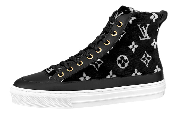 Кроссовки LOUIS VUITTON Stellar Ankle Sneakers 'Black White Monogram' Women's