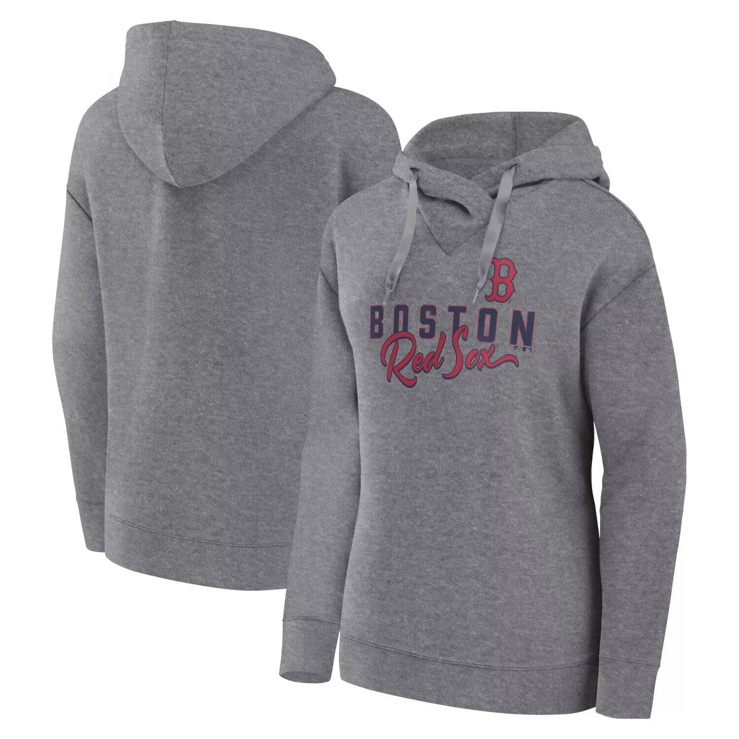

Женский пуловер с капюшоном больших размеров «Heather Grey Boston Red Sox»
