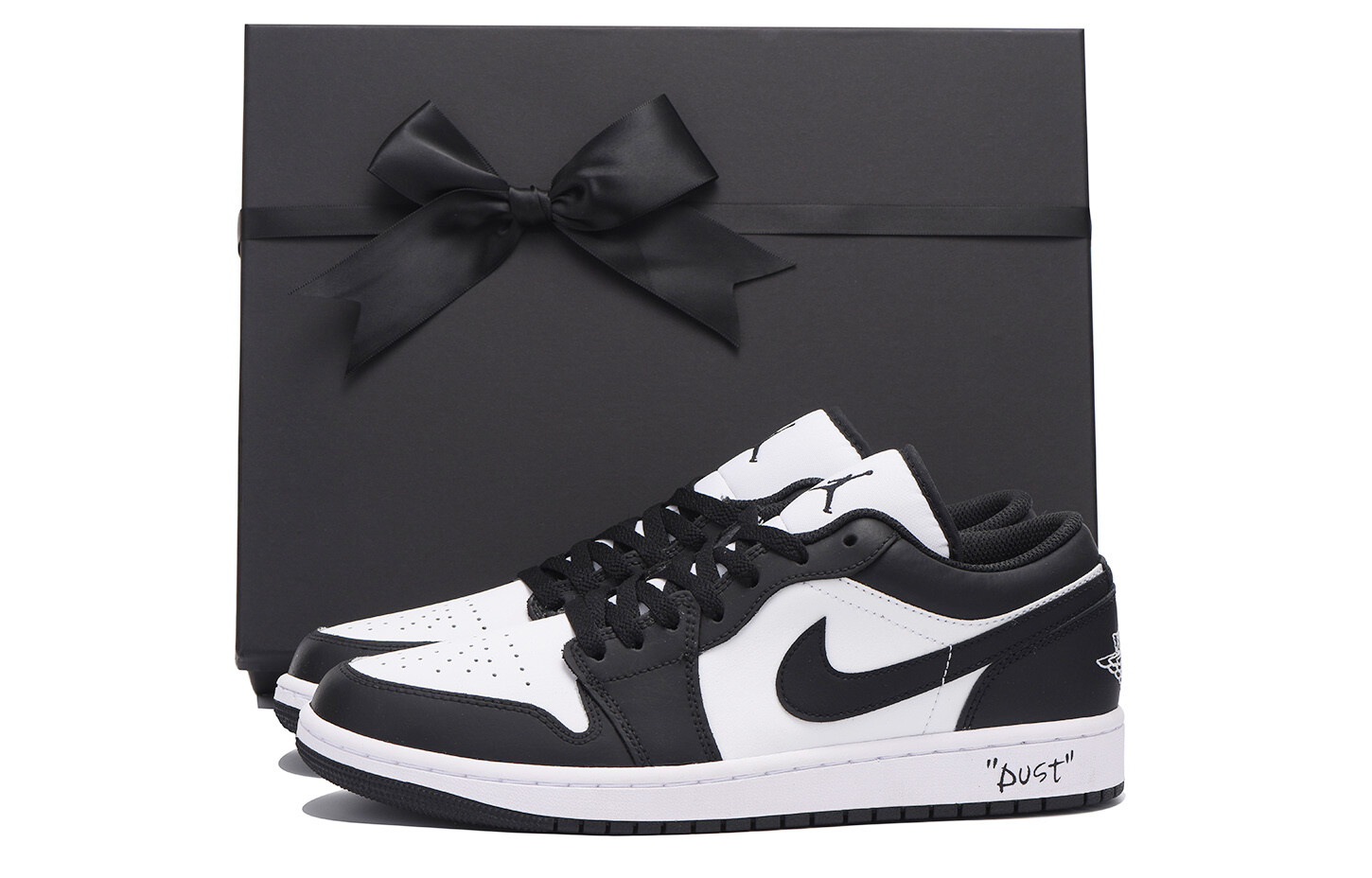 Кроссовки Air JORDAN 1 Vintage Basketball Shoes Men Low-Top Black White