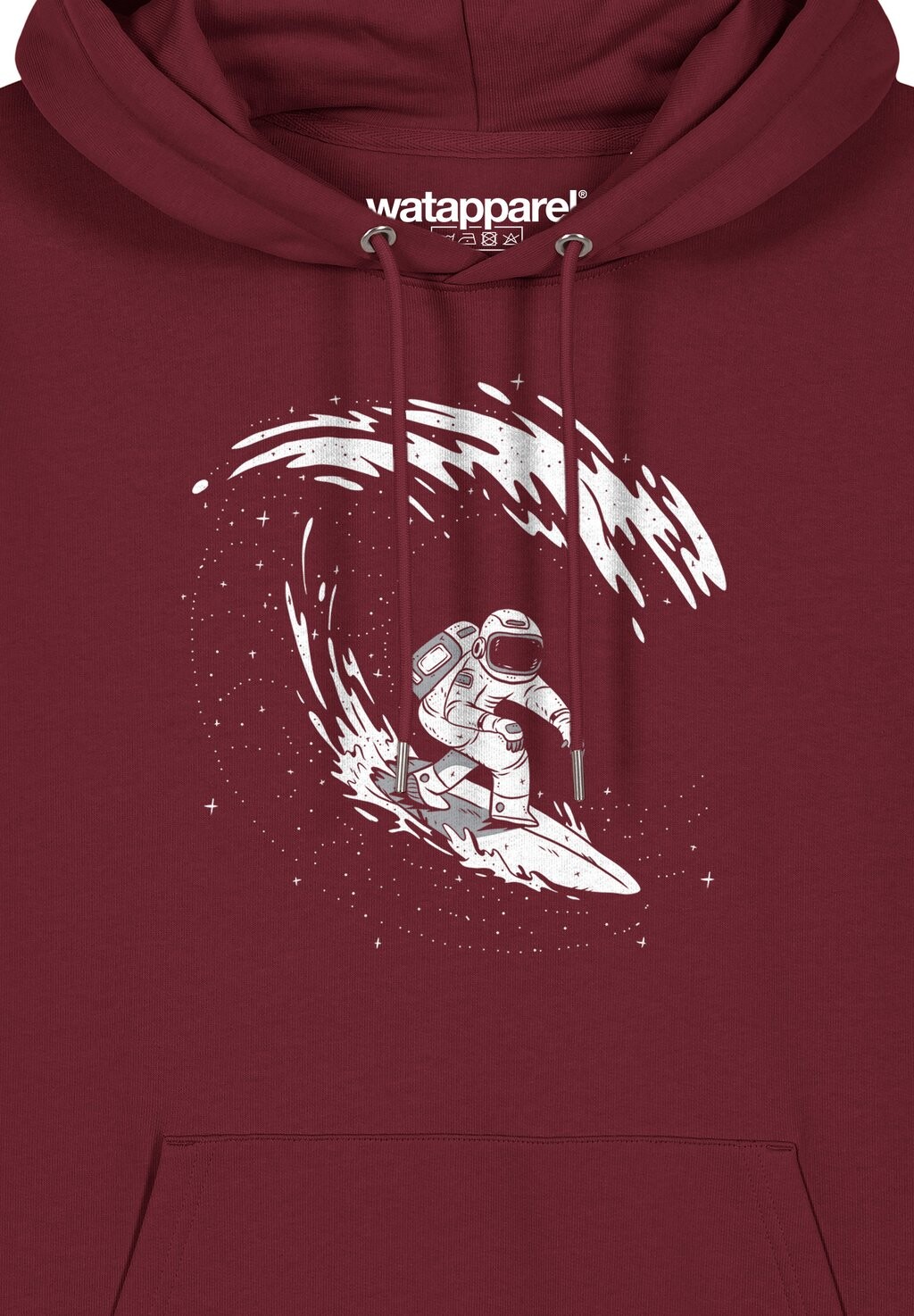 

Толстовка с капюшоном SURFING SPACEMAN watapparel, темно-красный
