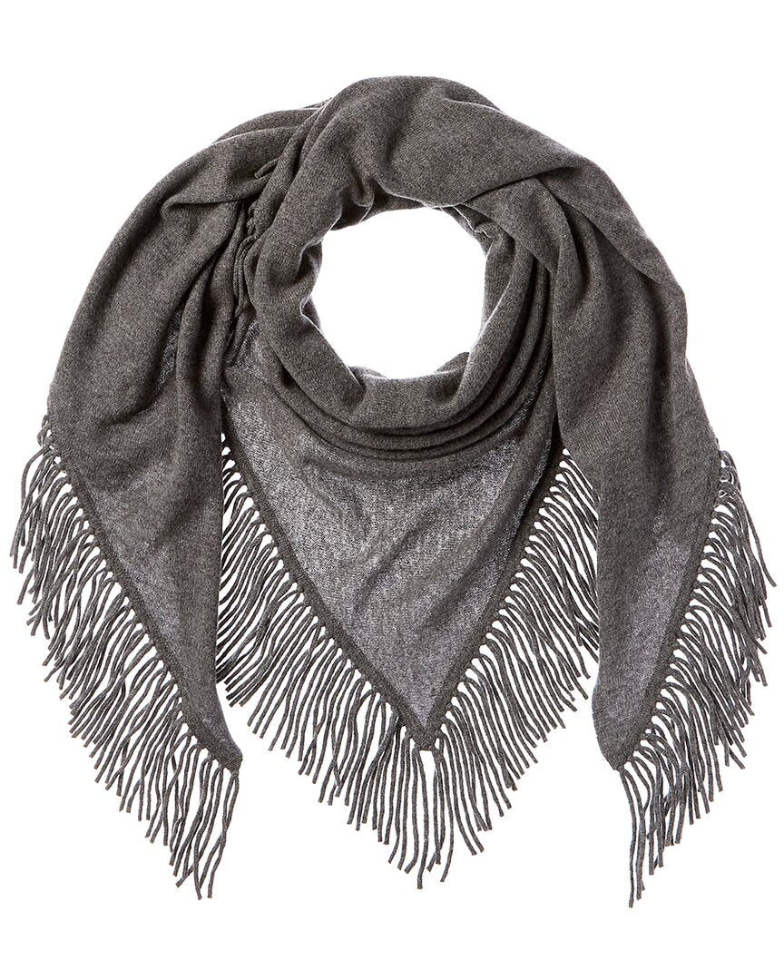 

Шарф из кашемира Brodie Cashmere Fringe, серый