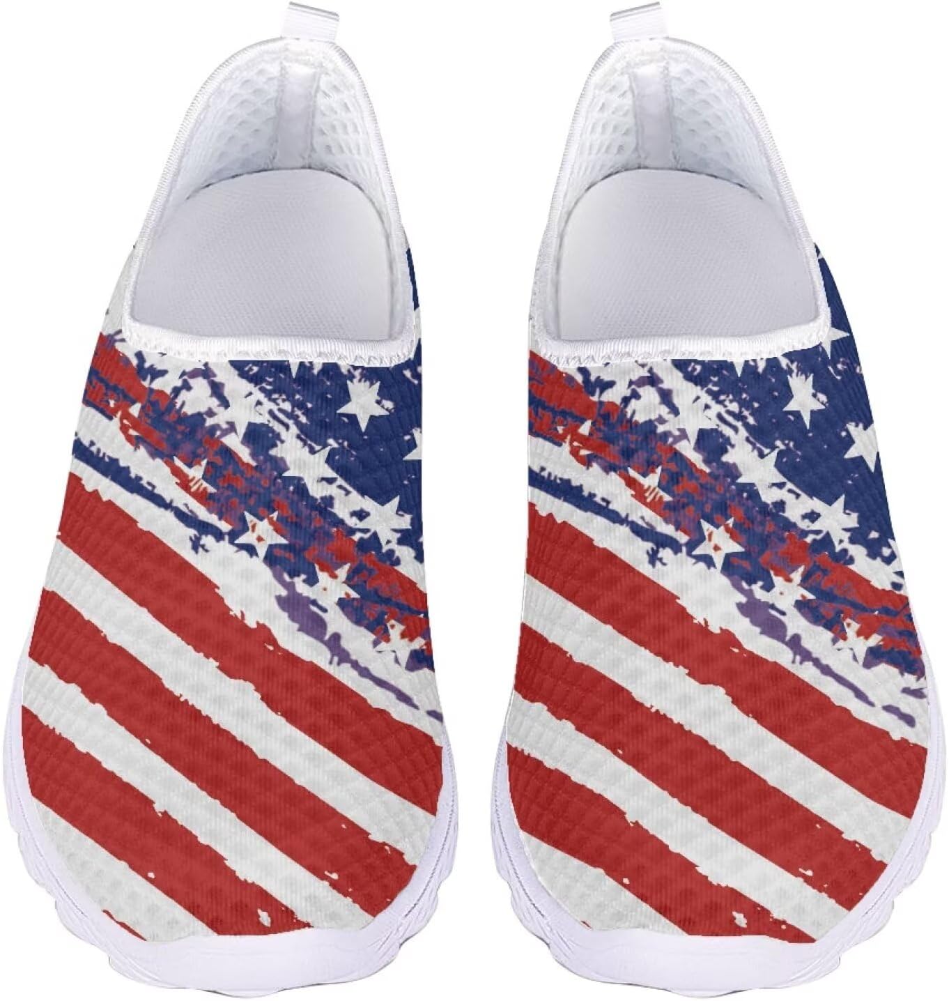 

Кроссовки Kuiaobaty Fashion легкие, дышащие, слипоны для ходьбы, спортивная повседневная обувь, лоферы для женщин и мужчин, American Flag - W