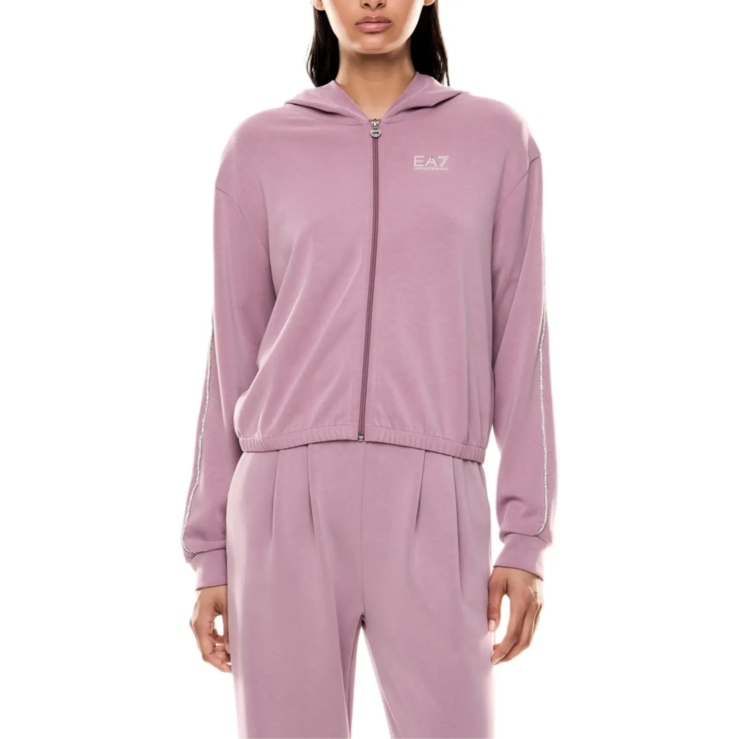 Толстовка EA7 для женщин EMPORIO ARMANI, фиолетовый — фото 2