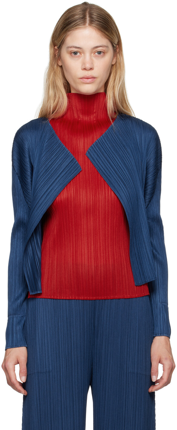 

Синий кардиган Monthly Colors June PLEATS PLEASE ISSEY MIYAKE