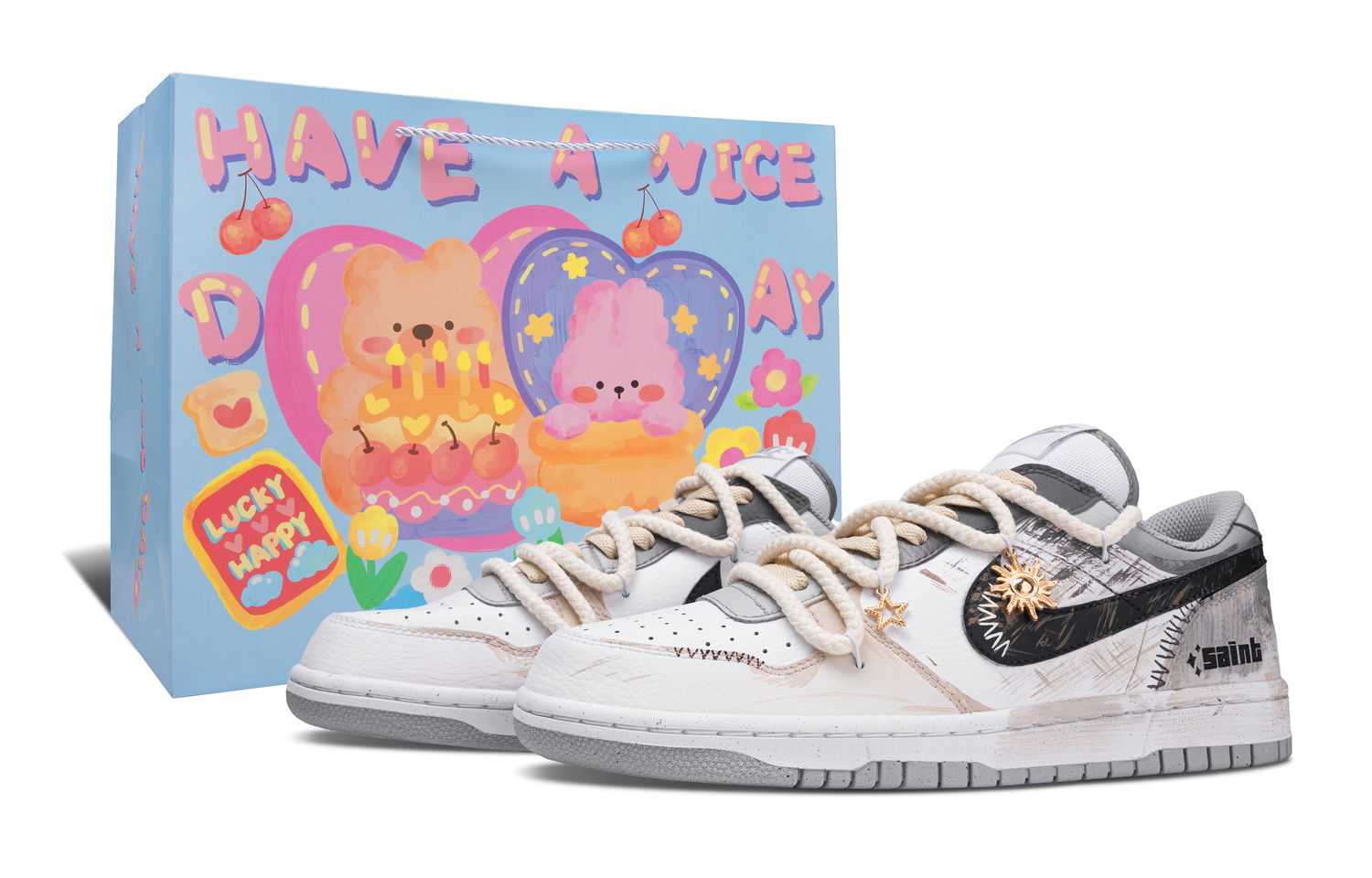 

Nike Кроссовки для скейтбординга Big Stigmata Cushioning Low top мужские черно-серые