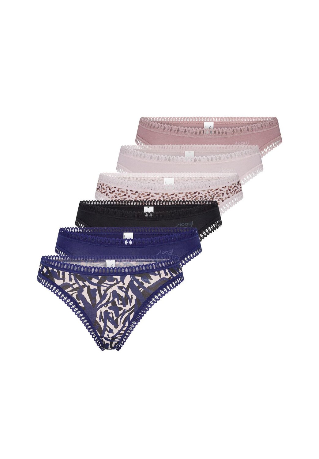 

Стринги 6 шт GO Crush Sloggi, цвет Rosa / Blau / Schwarz