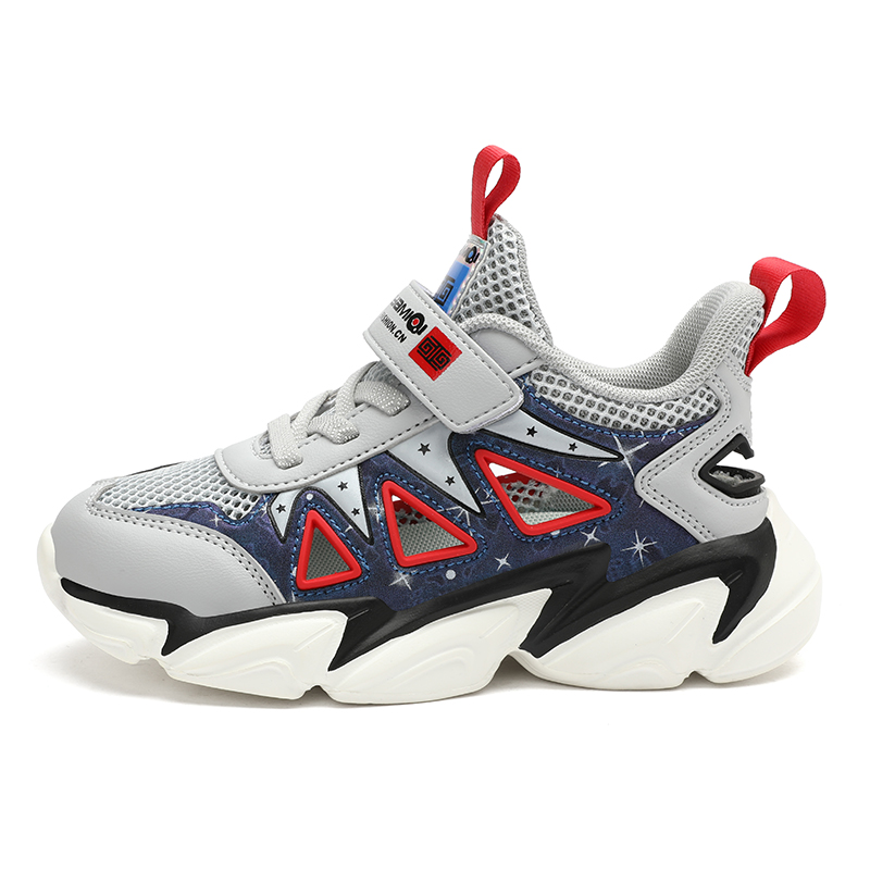 

Низкие детские кроссовки для бега ASIAN MICKEY, серый/красный