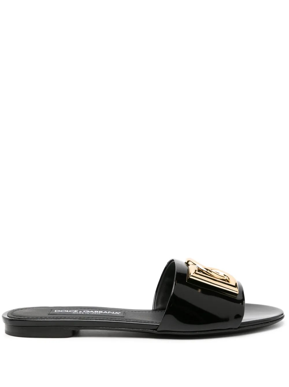 Шлепанцы с логотипом DG DOLCE & GABBANA, черный