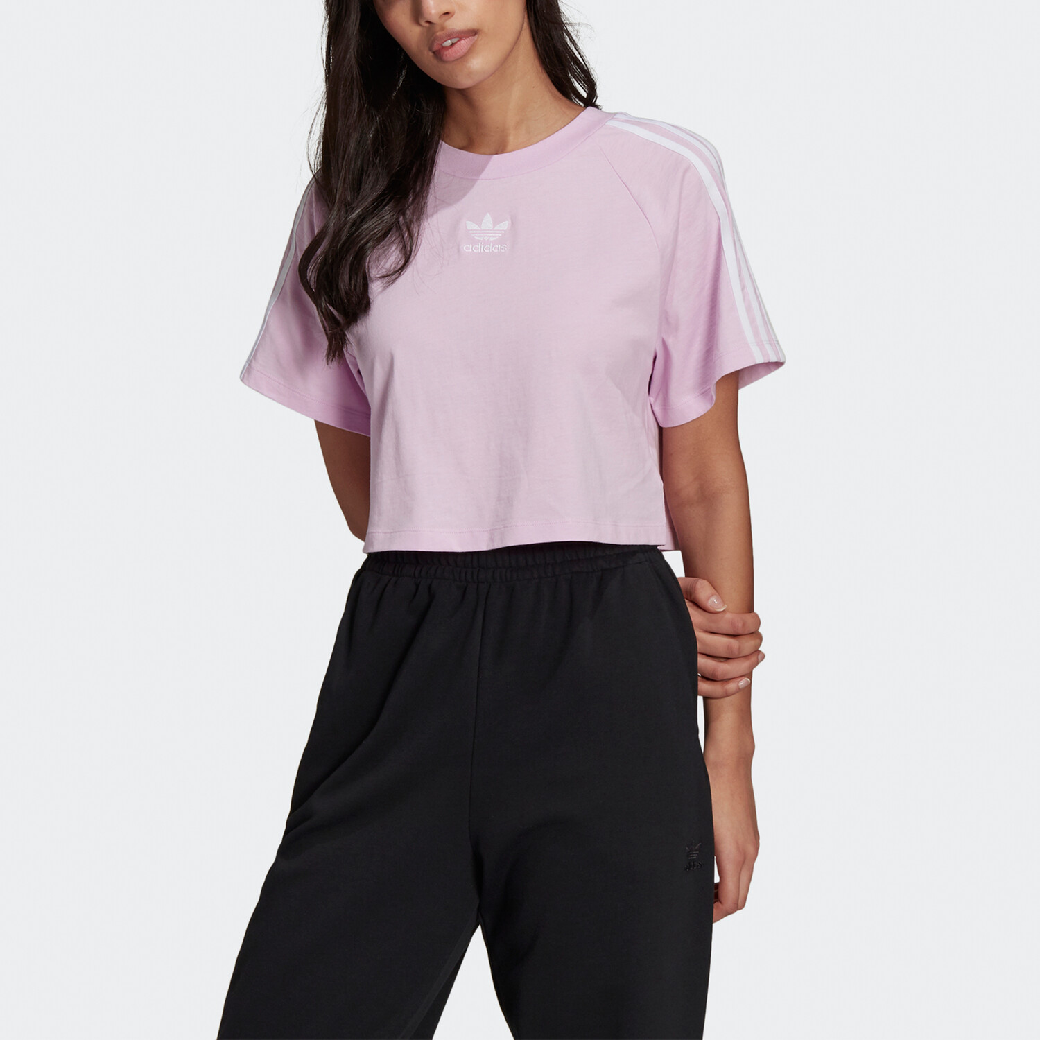 

Укороченный топ женский розовый Adidas Originals