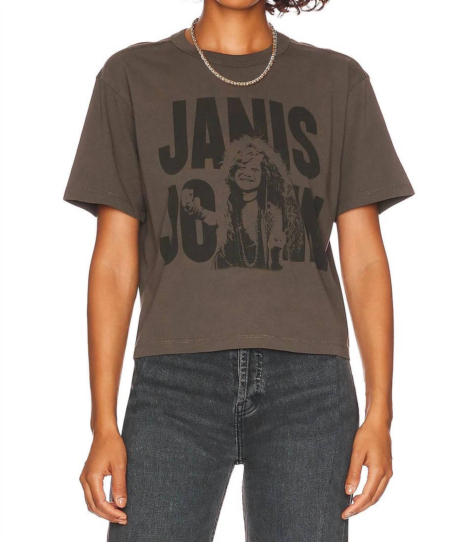 

Футболка Janis Joplin Icon в цвете Safari Green Chaser