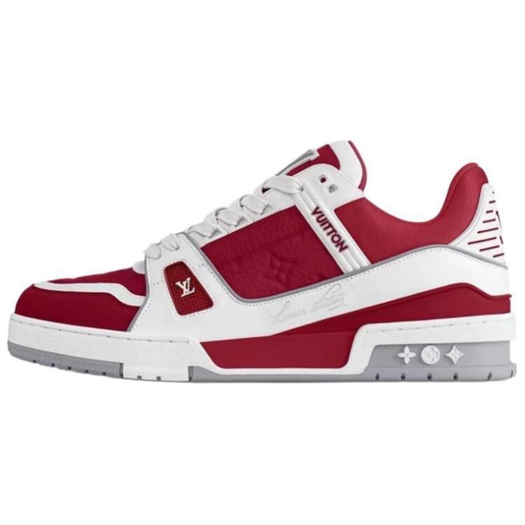 

LOUIS VUITTON Кроссовки для скейтбординга Trainer Low Top, красные, мужские