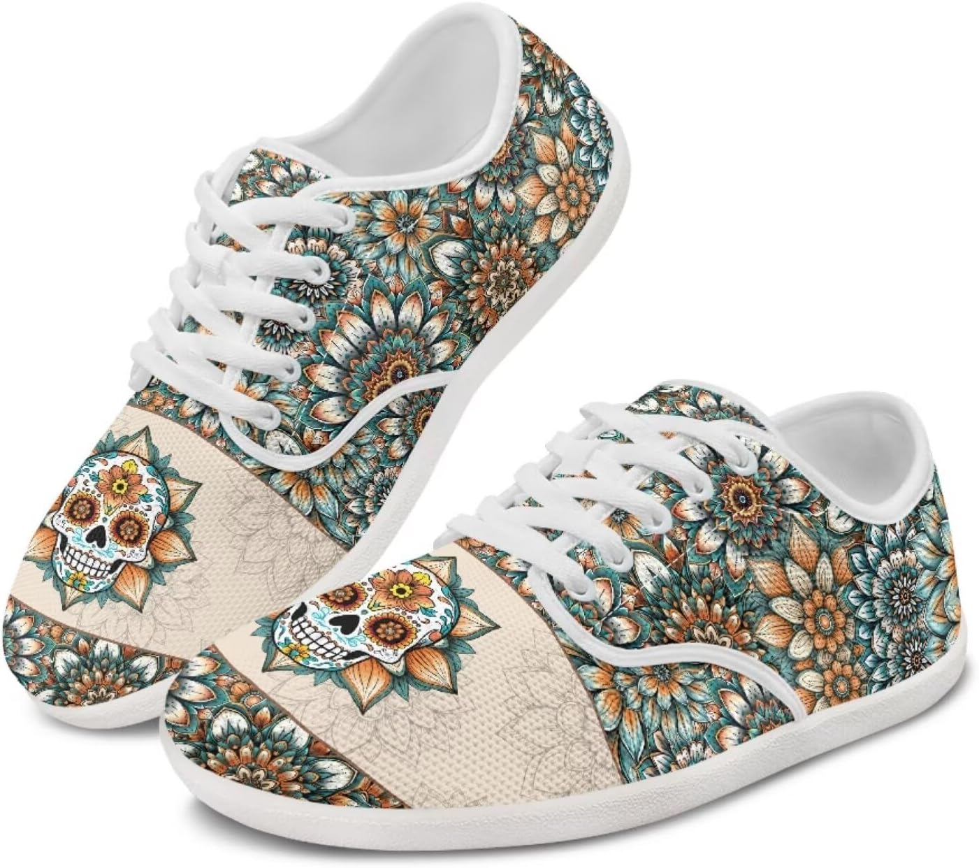 

Мужские кроссовки Chaqlin, слипоны для пеших прогулок и бега, плоская подошва, дышащие, низкие, спортивные, легкие, на шнуровке, Boho Skull Tribe Stripes