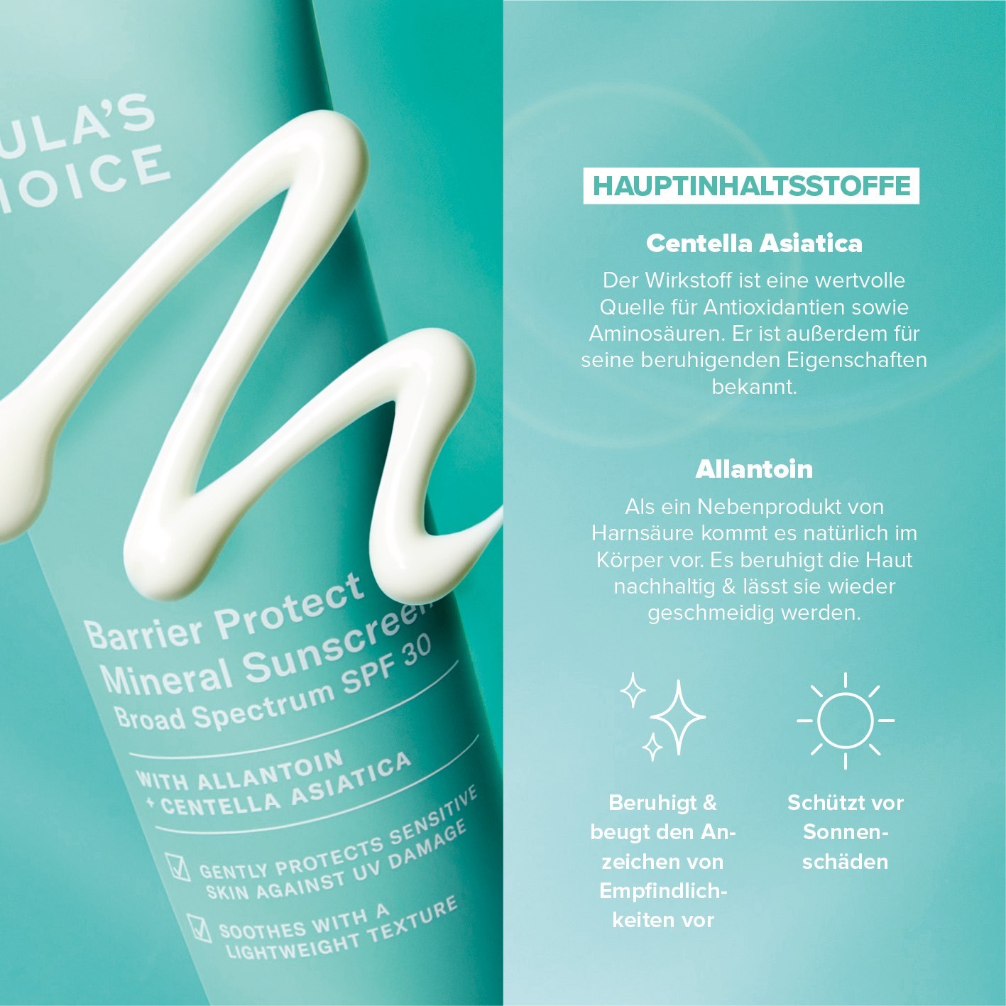 Солнцезащитный крем calm barrier protect mineral sunscreen spf 30 Paulas Choice, объем 60 мл — фото 3