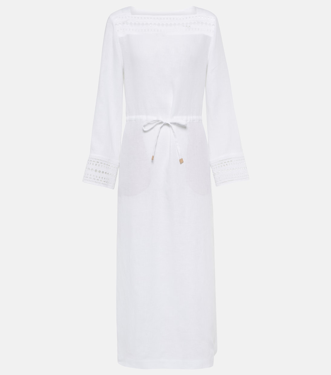 

Платье миди из льна Norlia Loro Piana, Optical White