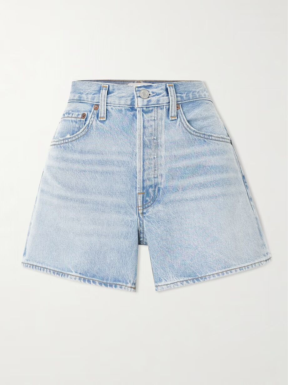 

Джинсовые шорты Parker Long Clean Agolde, цвет Mid denim