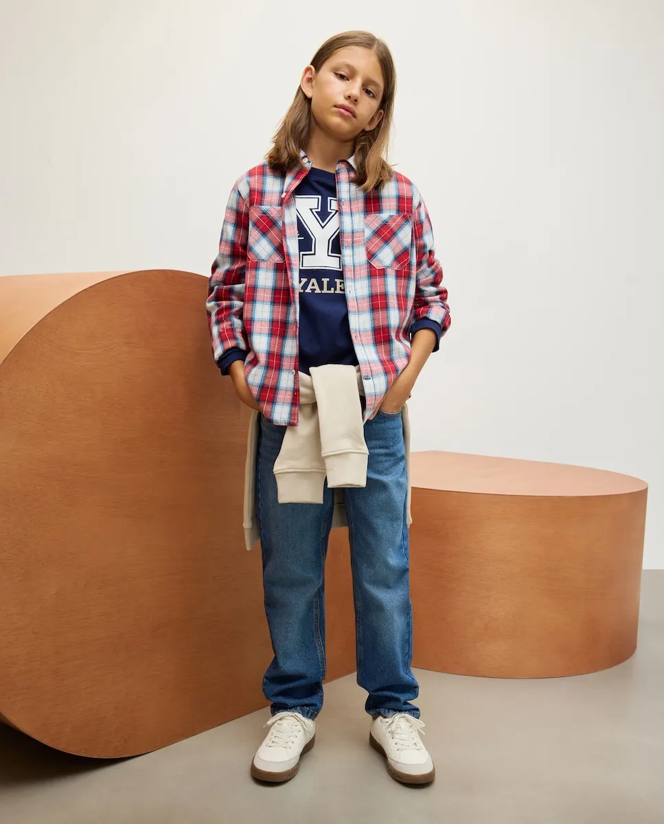 Джинсы для мальчика обычного кроя Kids El Corte Inglés, бледно-голубой — фото 2