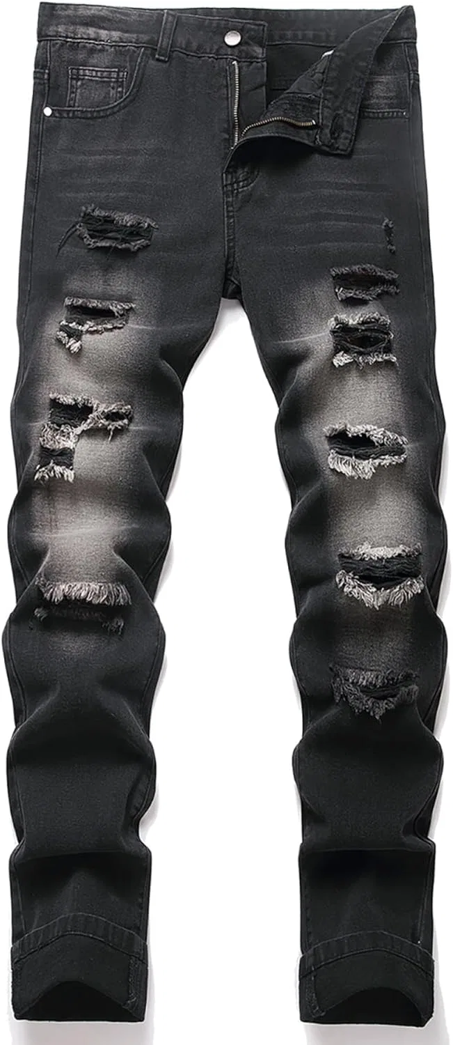 Джинсы прямого кроя, винтажные, Men's, Black