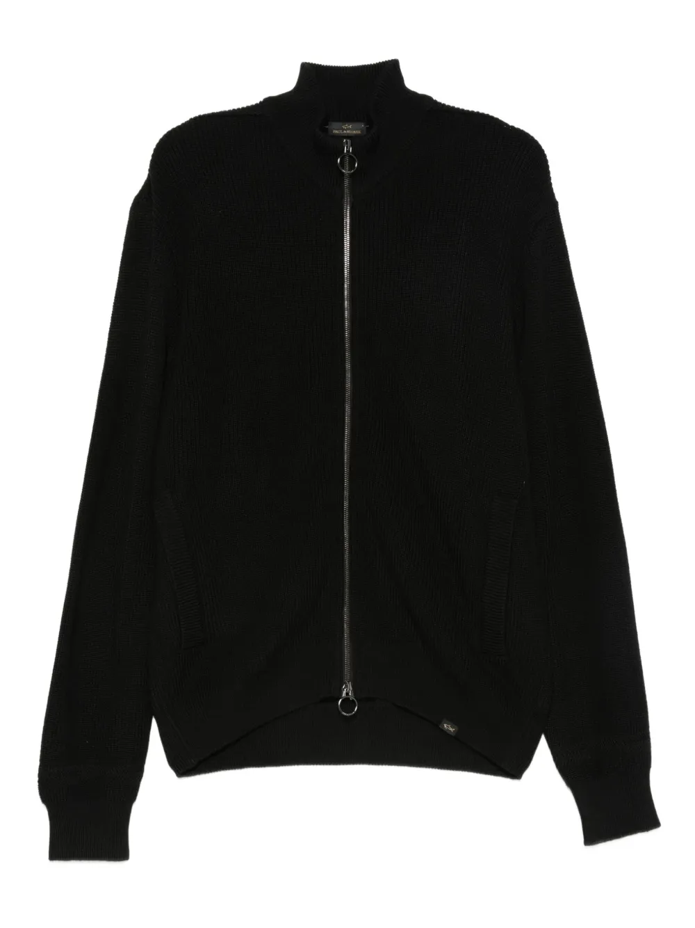 

Ребристый свитер на молнии Paul & Shark, черный