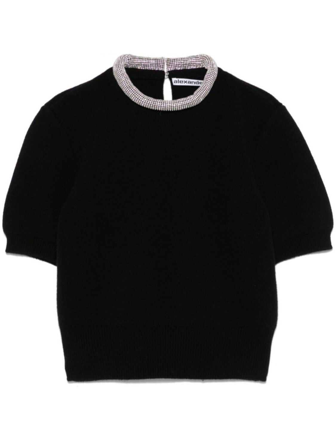 

Футболка, украшенная кристаллами Alexander Wang, черный