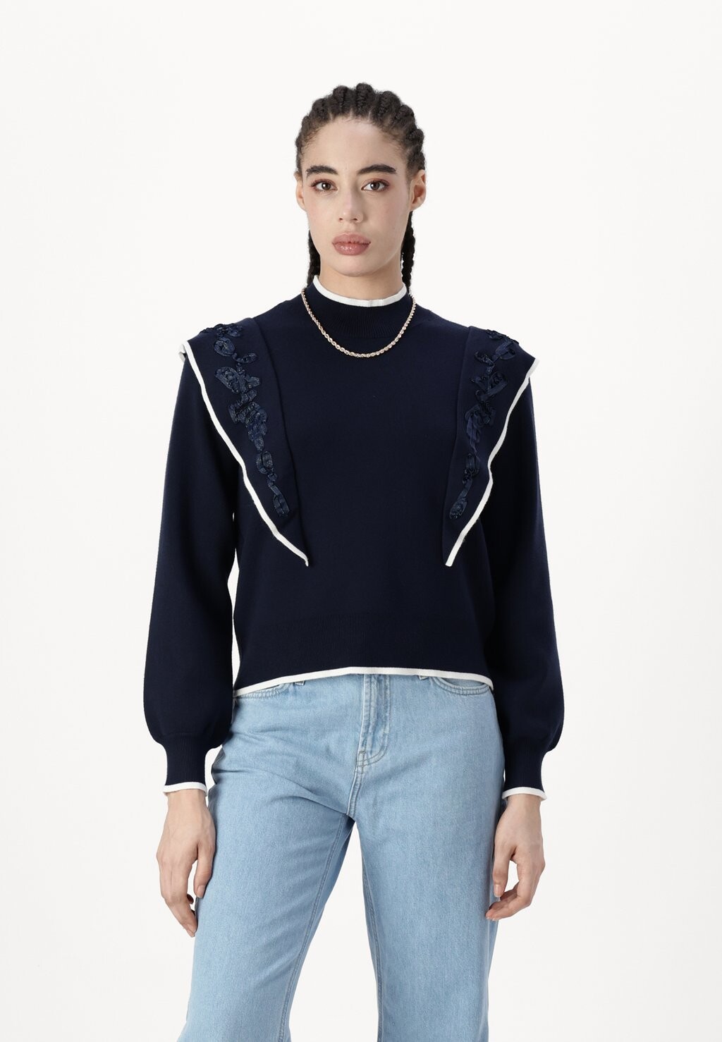 

Джемпер OBJSELMAYA PULLOVER Object, темно-синий