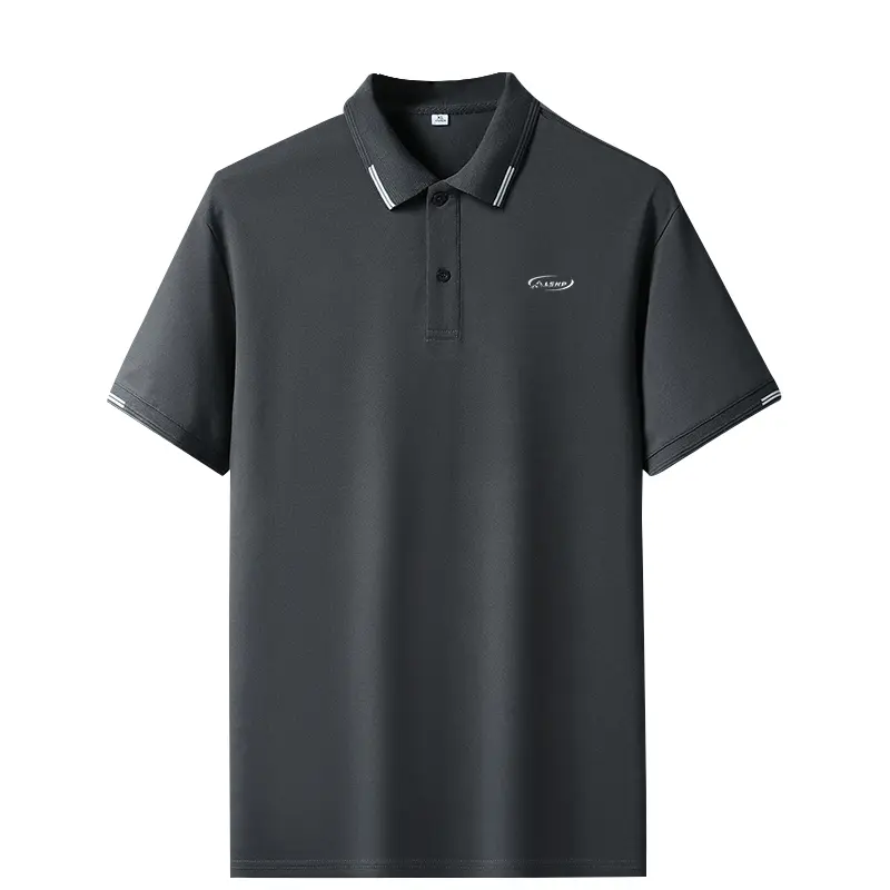 

Поло Unisex Lapel Thin Others LISENPOK, темно-серый