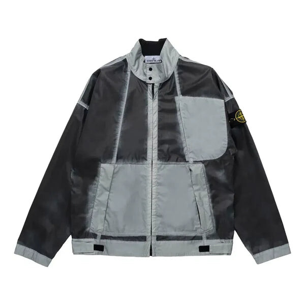 

Куртка hand sprayed mussola biker jacket 'sky blue' Stone Island, голубой