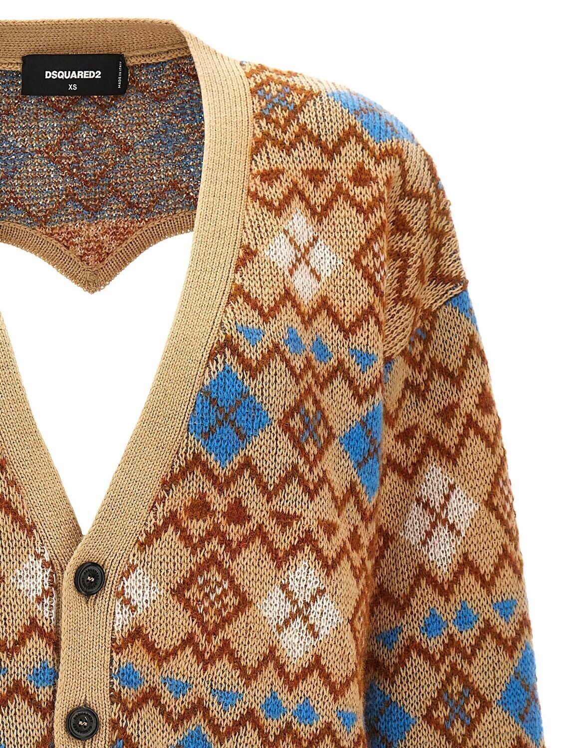 Кардиган 'Heart Vintage Shetland' DSQUARED2, мультиколор — фото 3