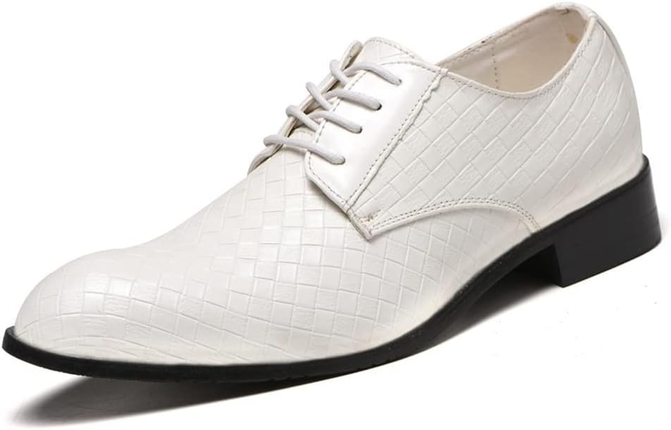 

Мужские оксфорды EVSER с кружевной застежкой, круглым носком и клетчатым рисунком, дерби, из PU кожи, с устойчивым к скольжению каблуком, классические (цвет: красный, размер: 11,5)