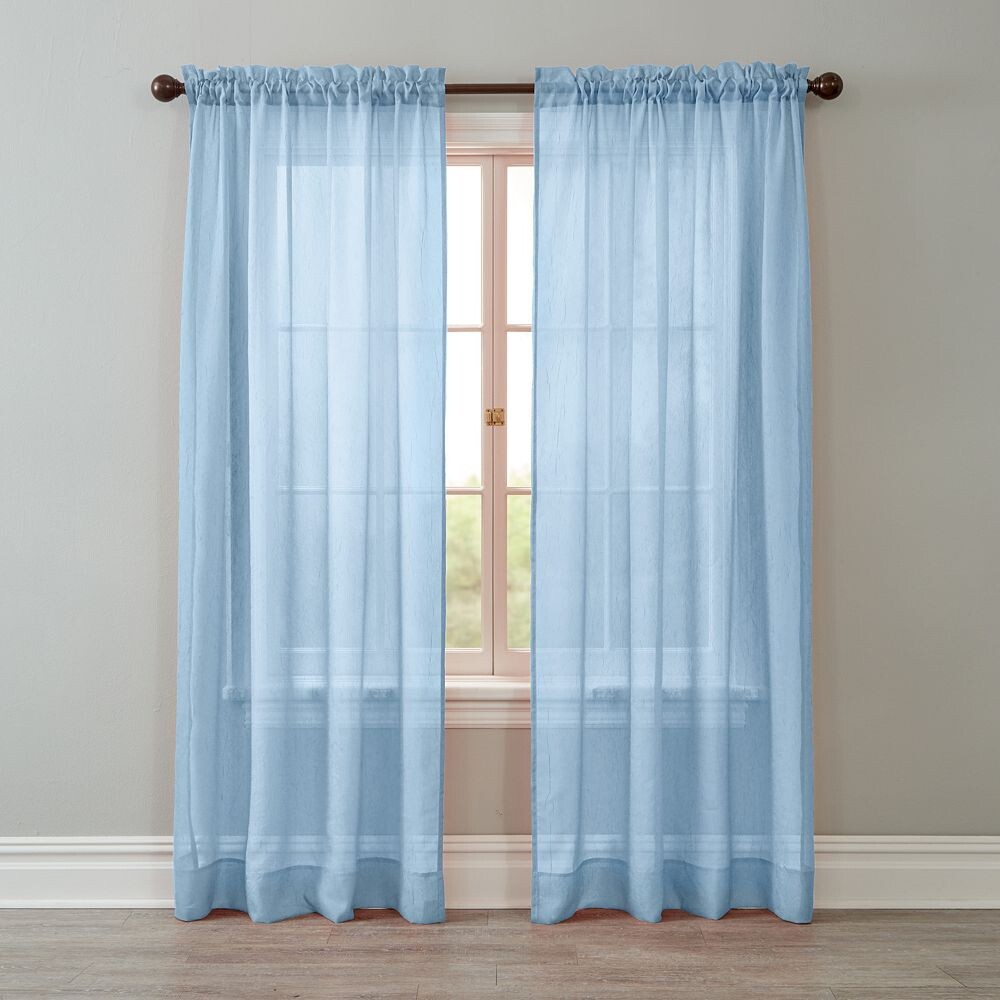 

Панель Brylanehome Bh Studio из мятой вуали с карманом для штанги BrylaneHome, цвет Powder Blue