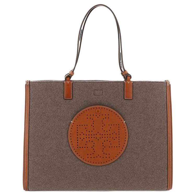 

TORY BURCH Элла бархатная и кожаная сумка тоут