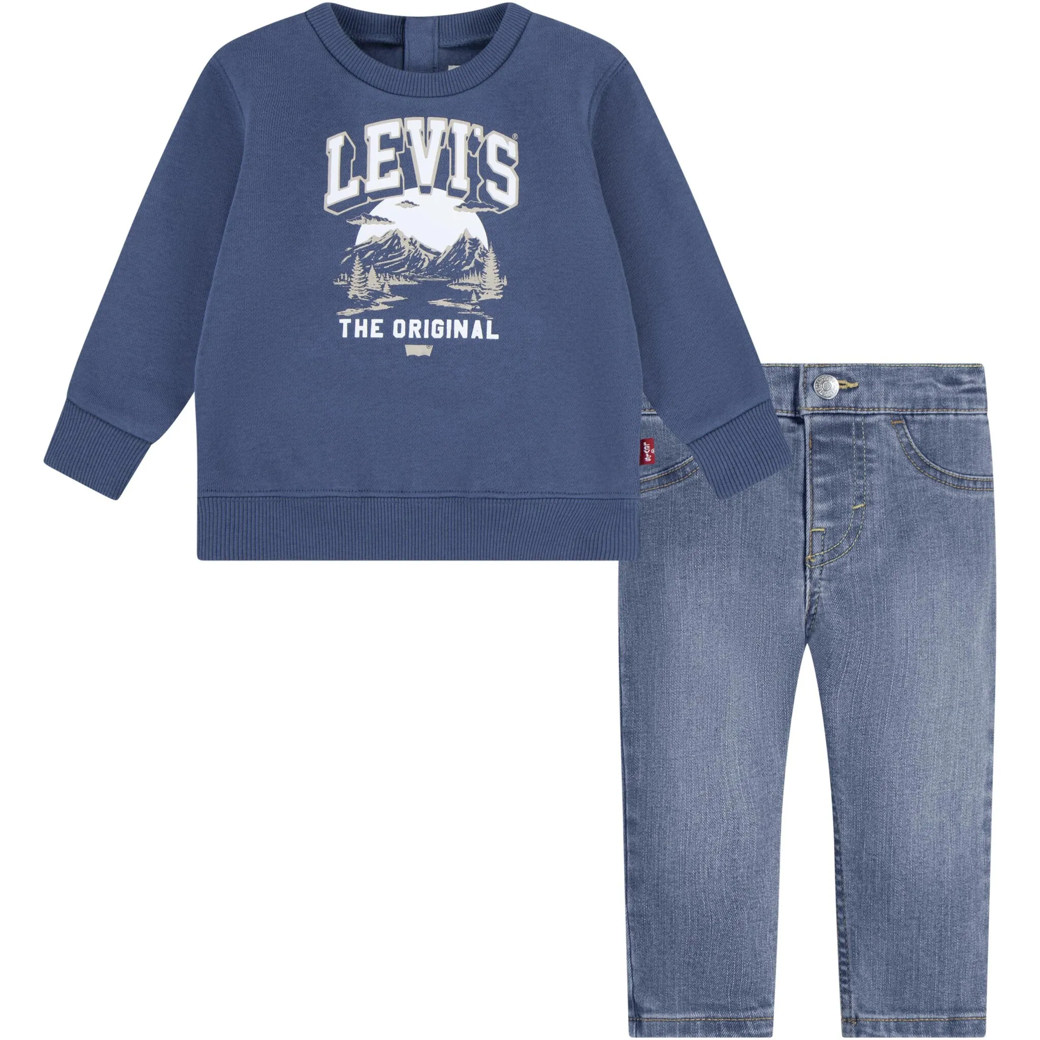 

Детская рубашка и брюки Levi's «Комплект LVB MOUNTAIN CREW & PANT SET», для МАЛЬЧИКОВ Levi'S Kids, цвет VINTAGE INDIGO