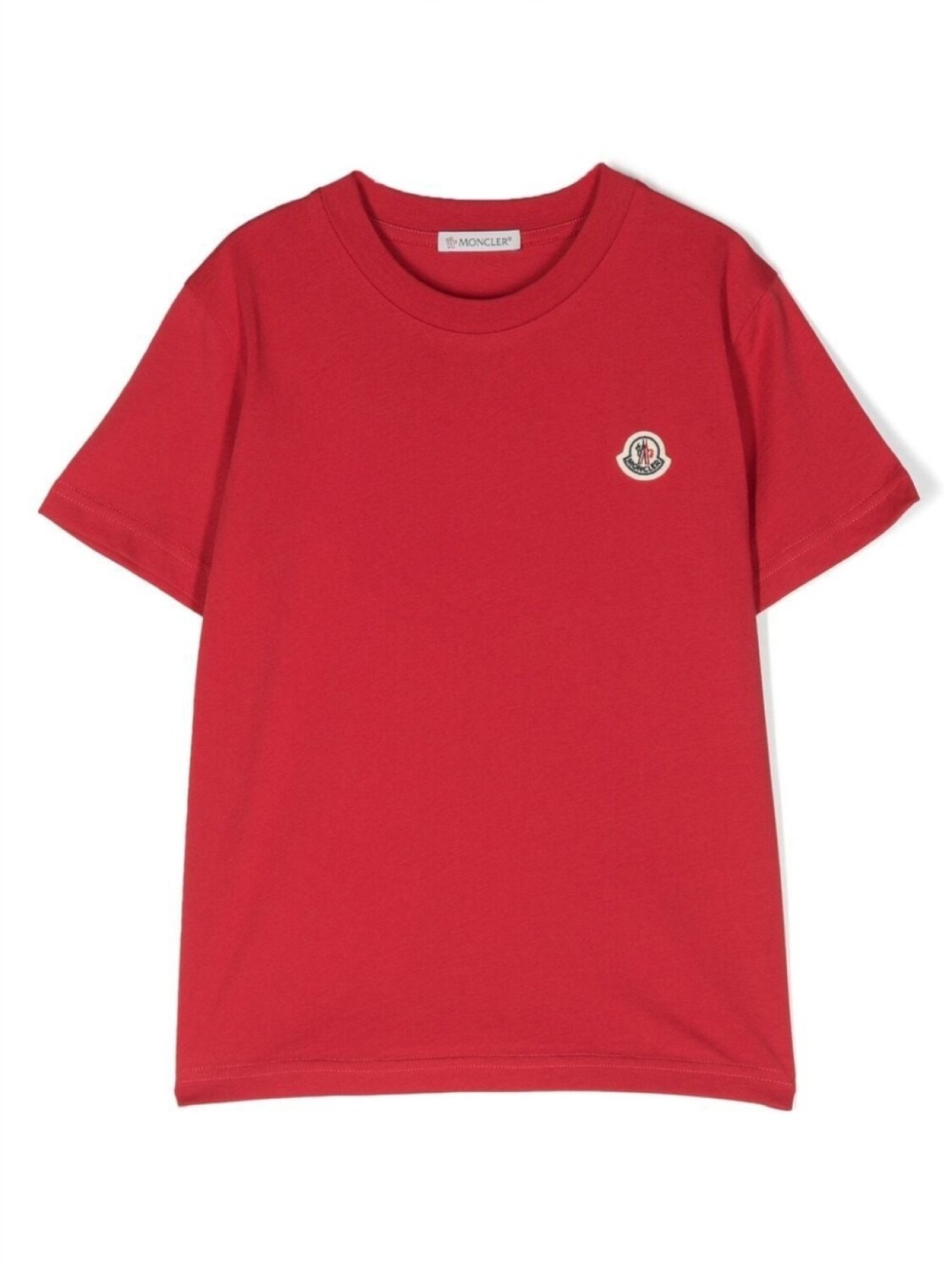 

Moncler Enfant футболка с нашивкой-логотипом, красный