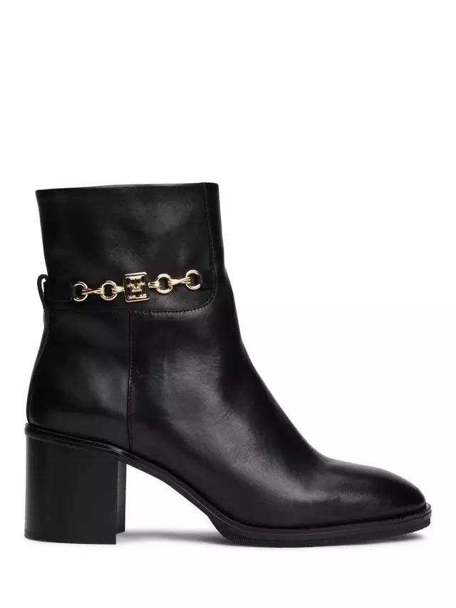 

Ботильоны Tommy Hilfiger Leather Chain Detail Mid, черный