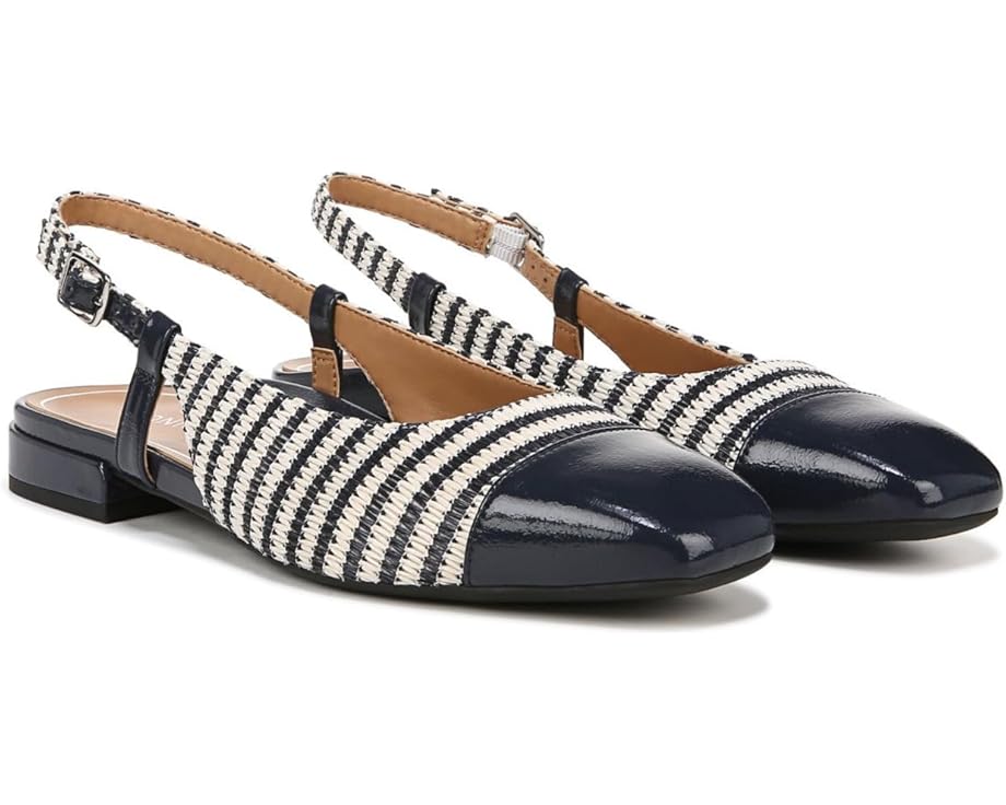 

Туфли на плоской подошве VIONIC Petaluma, цвет Navy Stripe Raffia