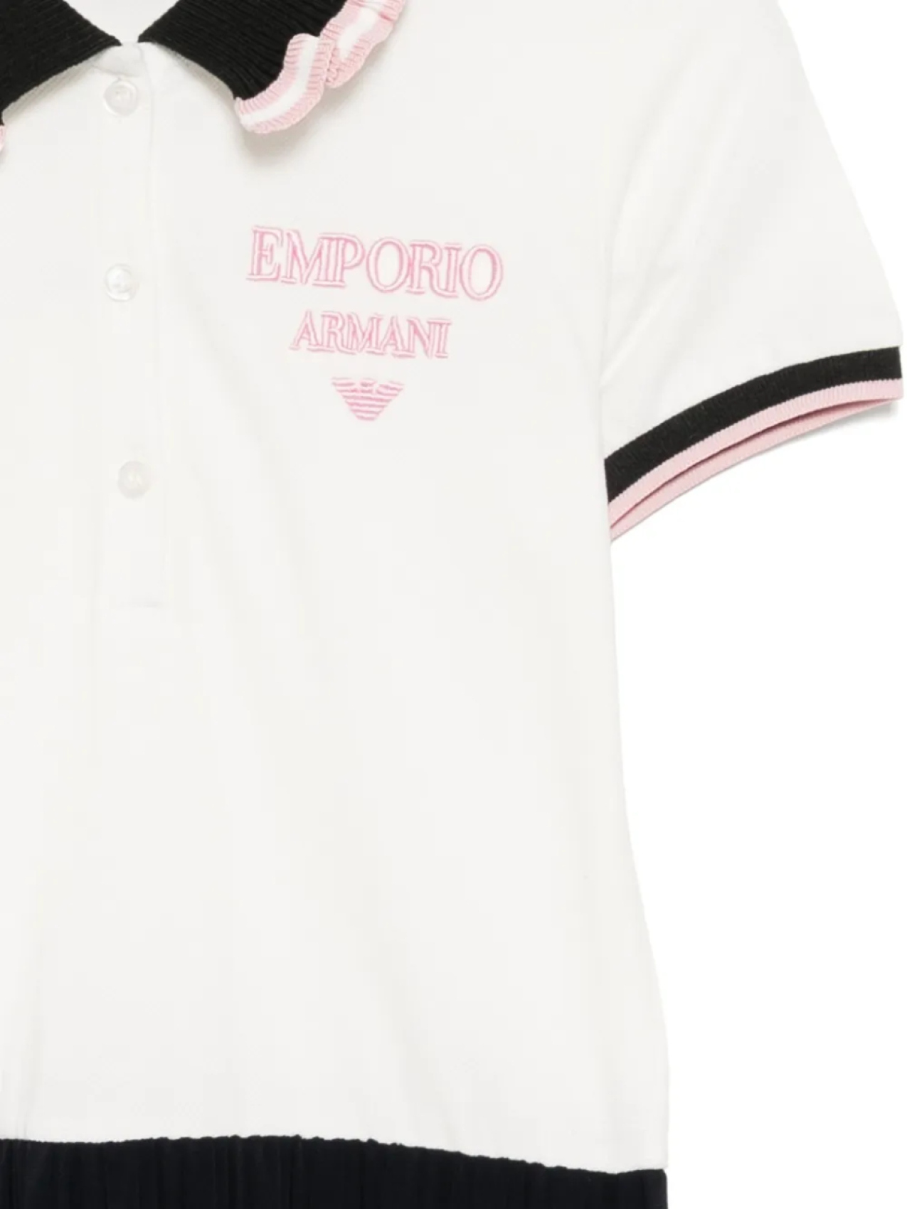 Emporio Armani Kids платье с вышитым логотипом, белый — фото 3