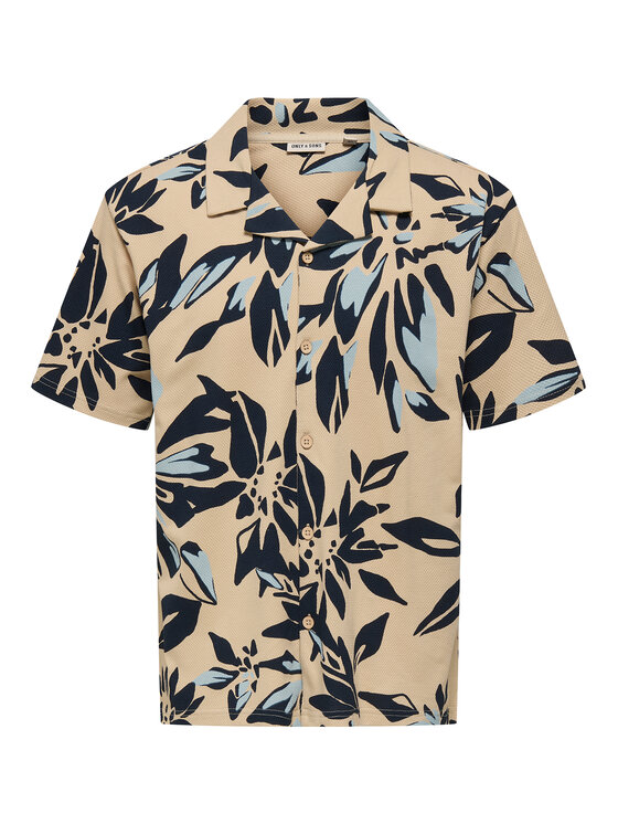 

Свободная рубашка Piero 22034082 Only & Sons, бежевый