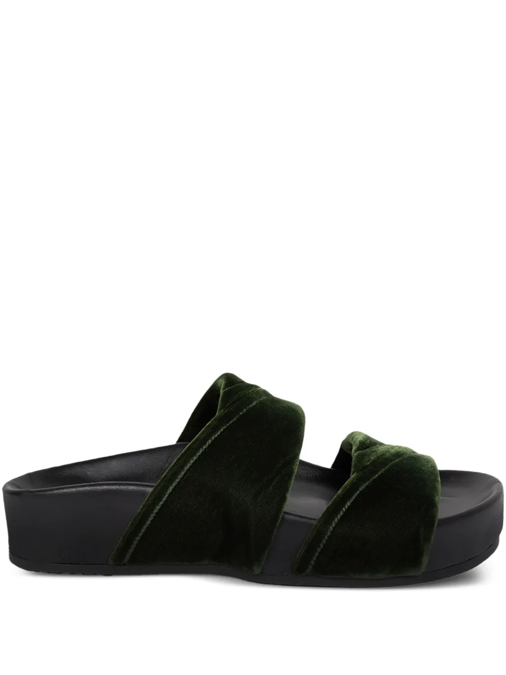 Бархатные сандалии DRIES VAN NOTEN, зеленый