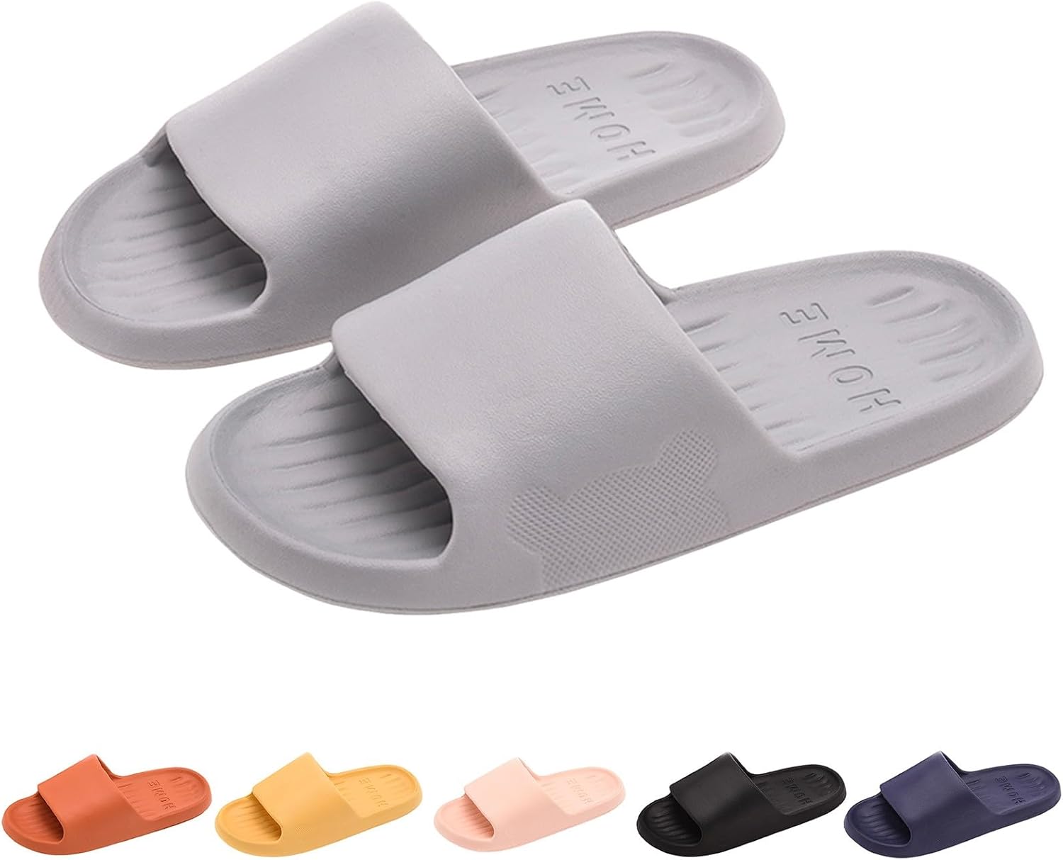 

Душевые тапочки Быстросохнущие Нескользящие для ванной Мужские и женские, для дома, общежития, спортзала, бассейна, спа, кемпинга, шлепанцы Generic, серый