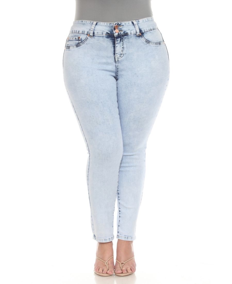 

Джинсы из эластичного денима больших размеров White Mark, Acid Wash Denim