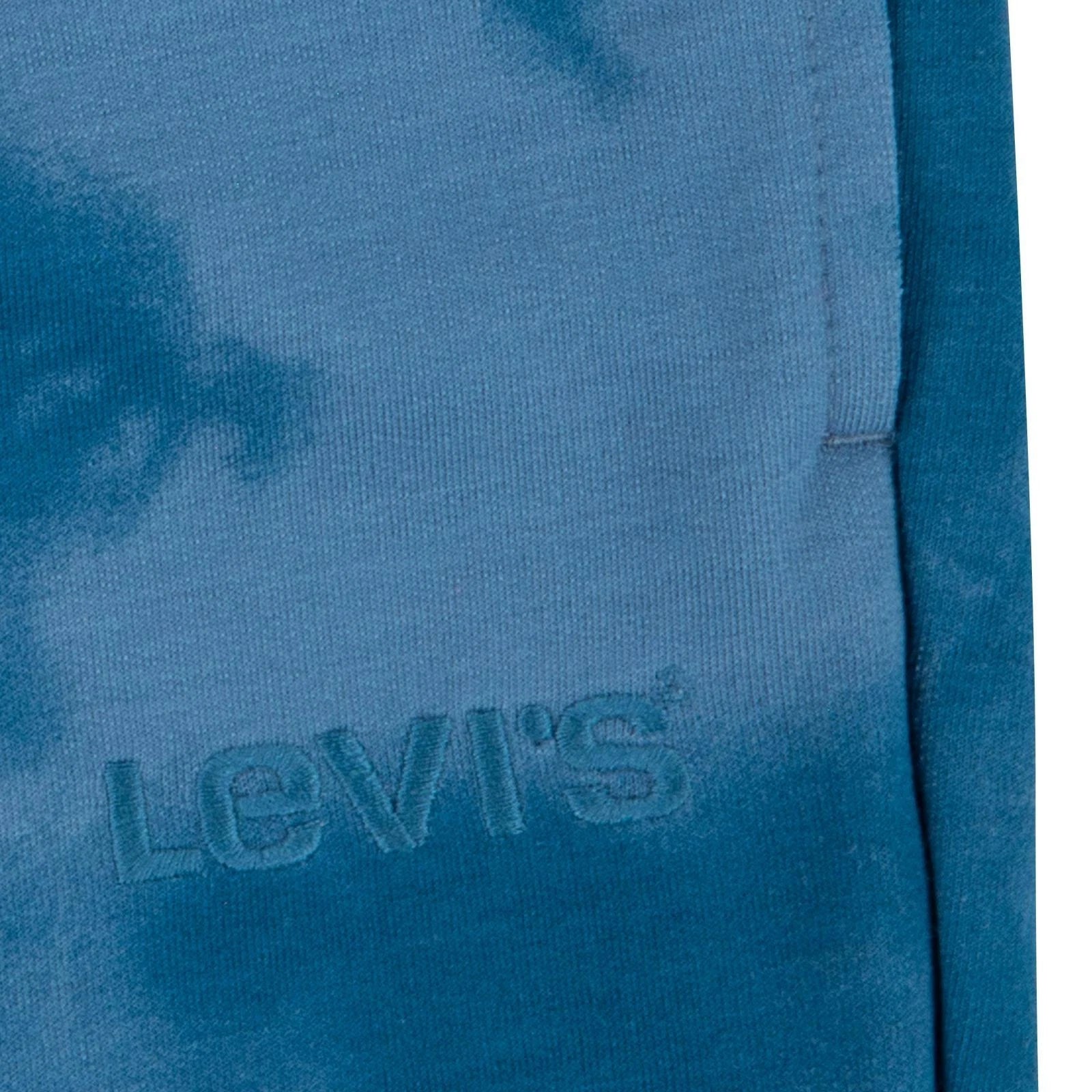 Детские спортивные брюки Levi's, цвет «эгейский синий», с эффектом тай-дай, из мягкого трикотажа, с завязками на талии, цвет RED547 — фото 3