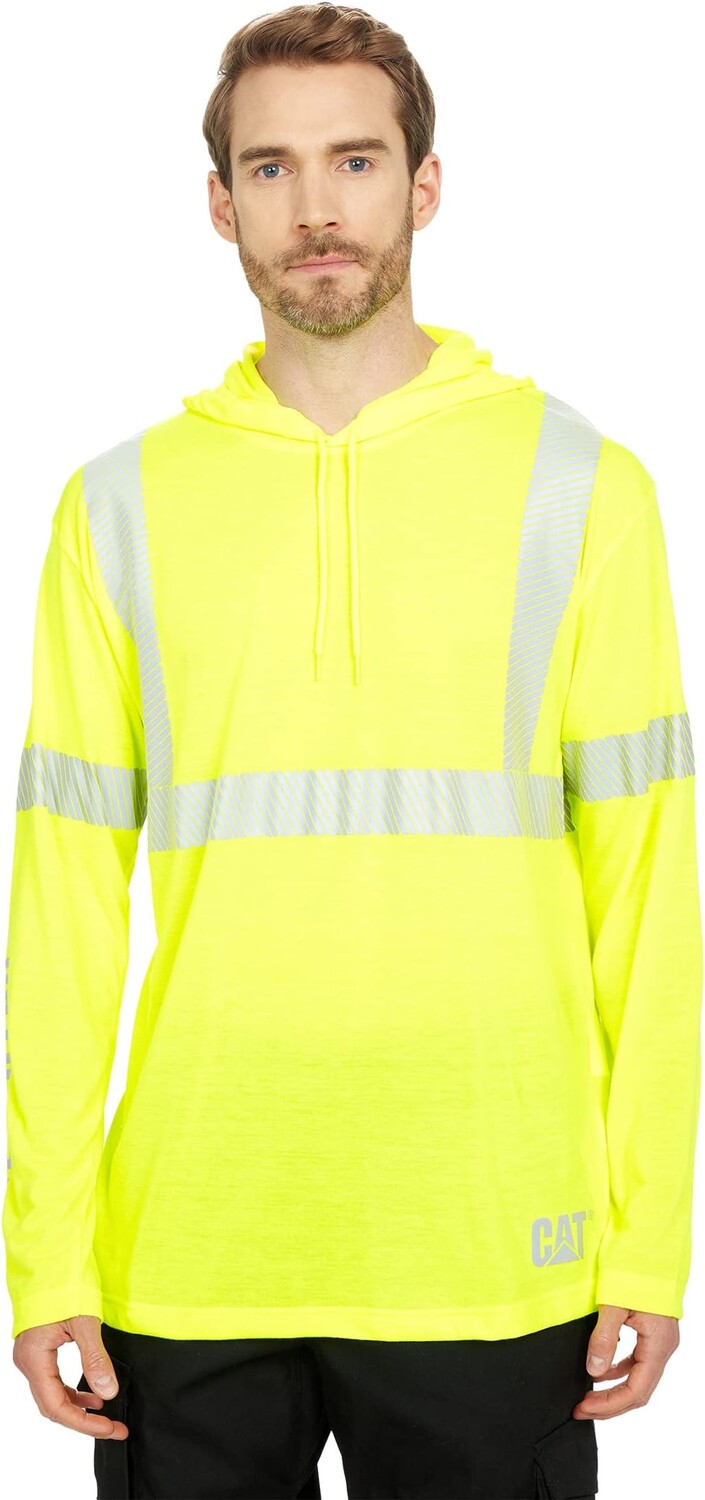 

Толстовка Caterpillar Ansi Hi-Vis UPF Hooded Banner Tee, цвет Hi-Vis Yellow